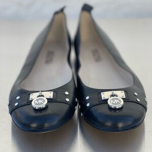 NEW ⭐️ Michael Kors Black Leather Ballet Flats Size 10 Women’s